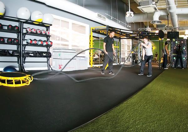 Bannatyne’s Chafford Hundred site includes an XCUBE training rig and rope training station BattleX