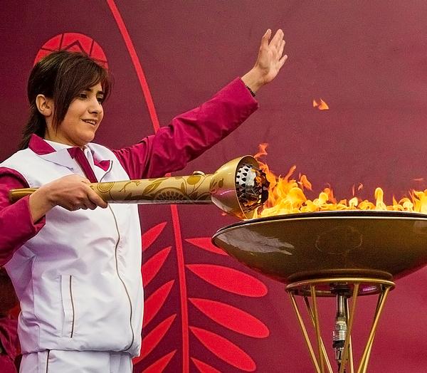 The European Games flame is travelling the country on its way to the new Olympic Stadium