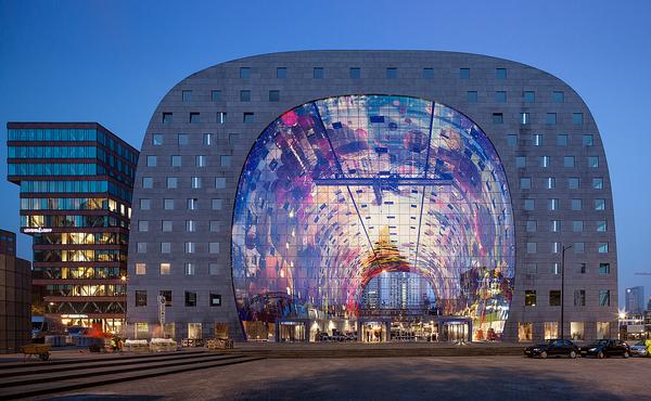 The Markthal Rotterdam by MVRDV functions as a market hall, apartment building and a vast public space. Since opening in 2014, it has won numerous awards 