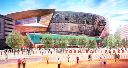 The 20,000-capacity arena could host future NHL and NBA teams