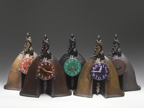 An example of clocks produced by the Amsterdam School movement / Erik & Petra Hesmerg
