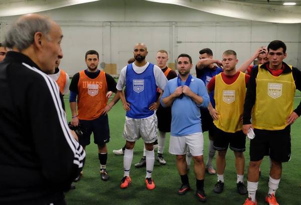 The first player trials were held at the beginning of March under the watchful eye of head coach George Vizvary