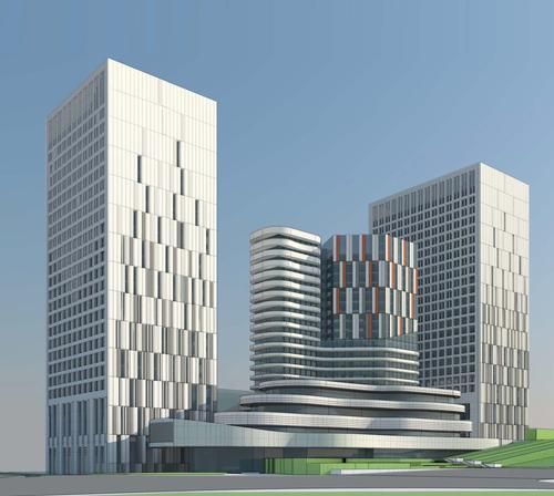 The Swissotel Jinan is part of a mixed-use development featuring residential, retail and office buildings / Swissotel