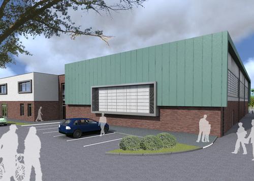 An artist's impression of the planned sports centre for Coleshill School