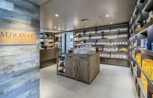 the Retail area in the spa at Miraval drives high retail sales volumes