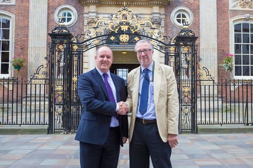 Ian Morey, business development director at Freedom Leisure (L) and Cllr Mike Johnson of Worcester City Council