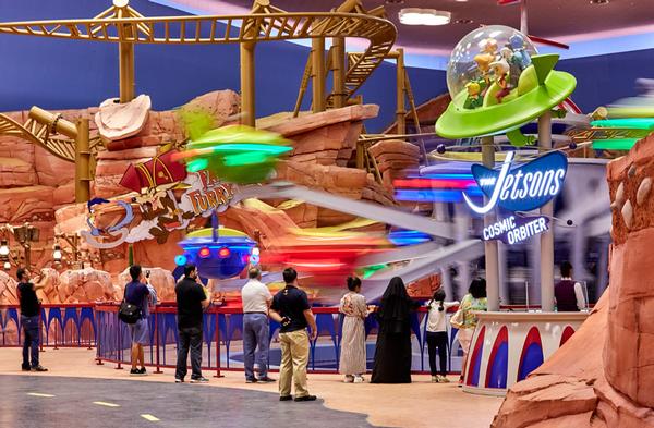 The Jetsons Cosmic Orbiter is among 29 rides, interactive family-friendly attractions and live entertainment spectacles on offer in the park