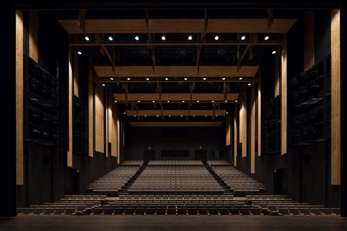The events halls provide space for public performances / Fujitsuka Mitsumasa