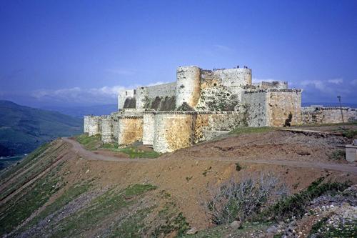 Crac des Chevaliers has been the subject of direct shelling and targeted explosions 