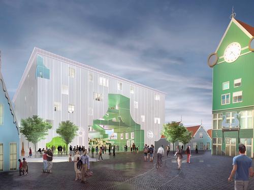The new Cultural Cluster will be built on a raised pedestrian square / MVRDV