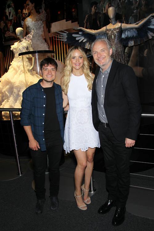 Josh Hutcherson and Jennifer Lawrence, who play Peta and Katniss, were in attendance, along with the films' director Francis Lawrence / Lionsgate Josh Hutcherson and Jennifer Lawrence, who play Peta and Katniss, were in attendance, along with the films' director Francis Lawrence / Lionsgate