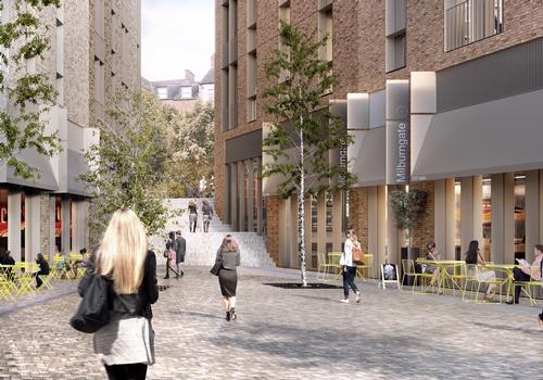 The Milburngate project phase will create shops, restaurants, a cinema, a hotel and apartments across a 2 hectare plot / FaulknerBrowns