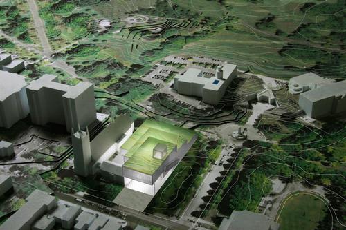 The rooftops will act as an extension of the surrounding parkland / OMA