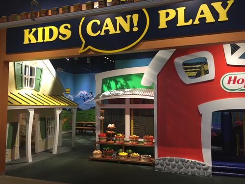 A Spam-themed kids play area is included 