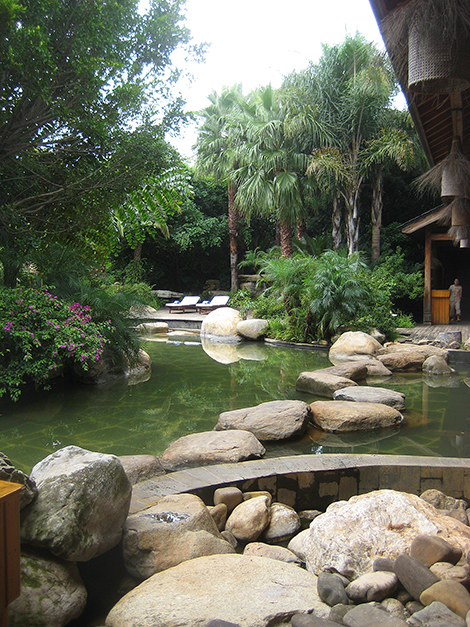 The hot springs area was not easy to find at the resort and the spa within it was also well-hidden
