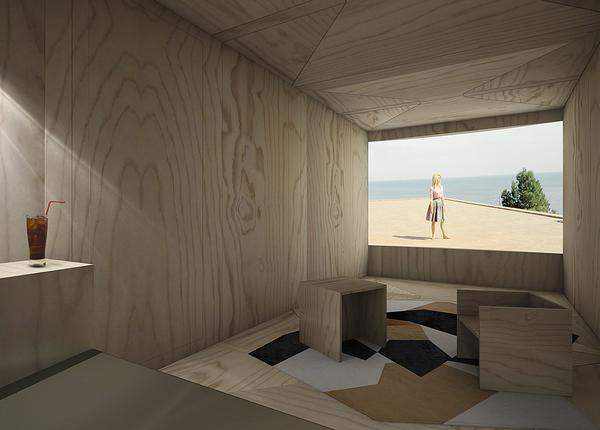 AFGH architects create foldable indoor multi-use pavilion
