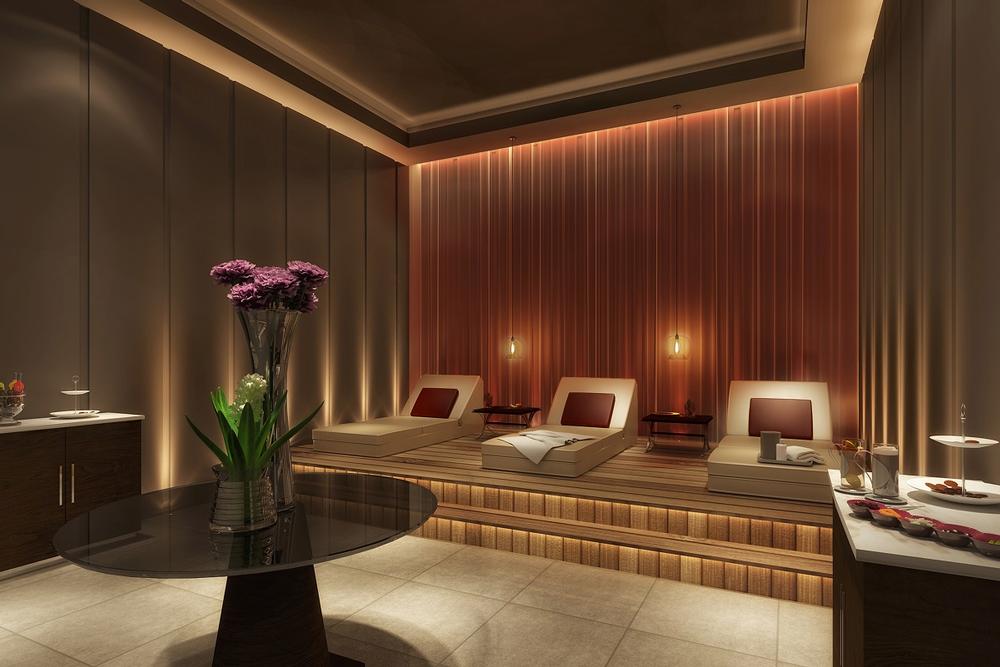 The Solis Sochi spa features a sauna, steamroom, relaxation area and fitness centre with 24/7 access to the gym facilities / 
