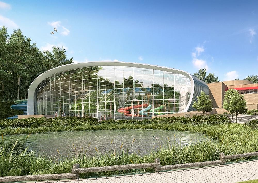 Woburn Forest will feature the UK’s largest Subtropical Swimming Paradise. It will look out onto the forest