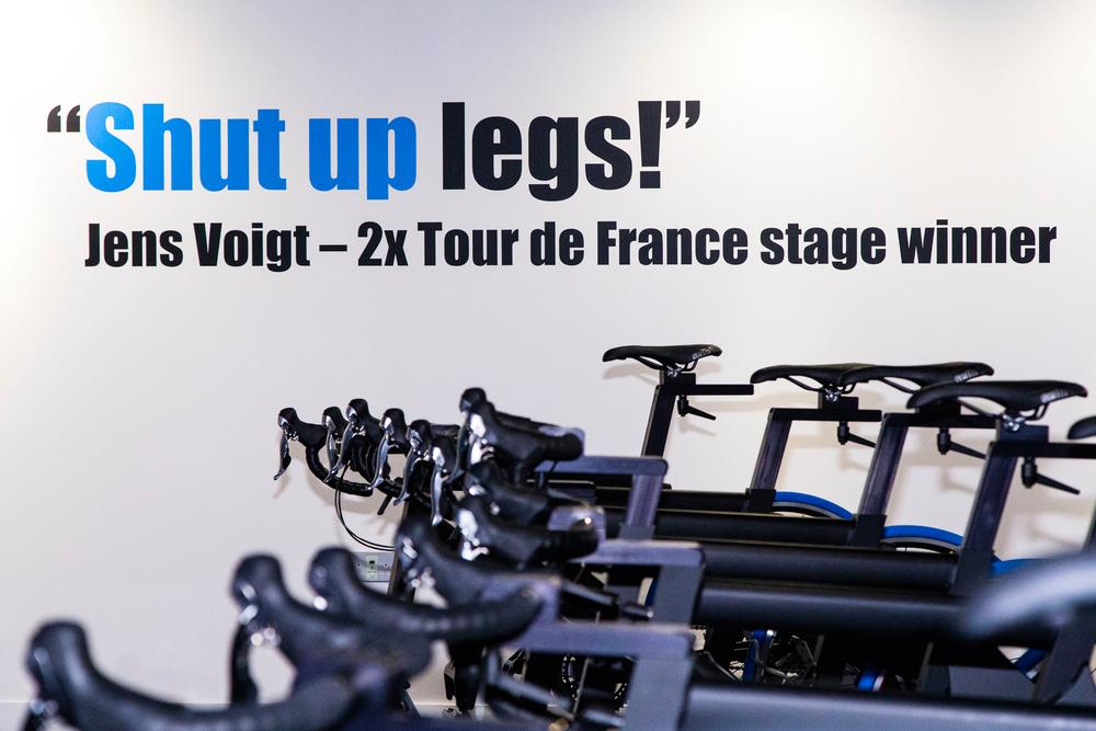 Athlete Lab uses real bikes and puts a strong emphasis on expert coaching