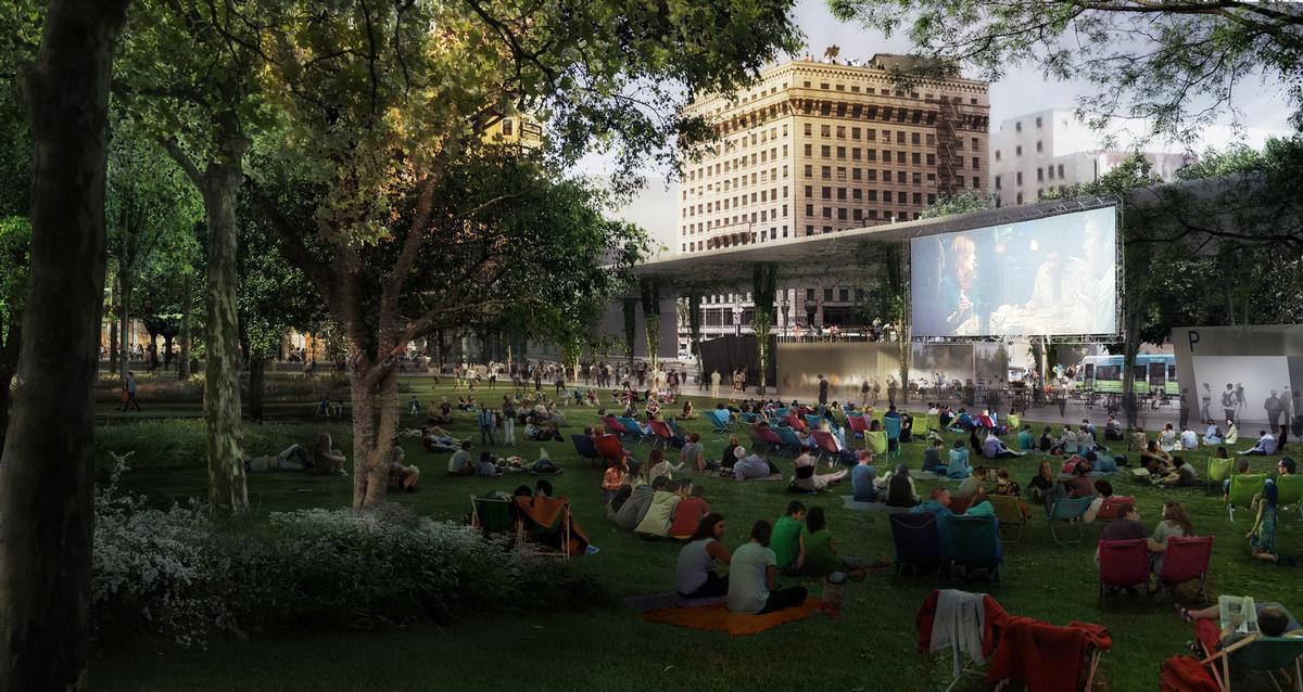 The lawn will be used for picnics and outdoor film screenings / Agence Ter