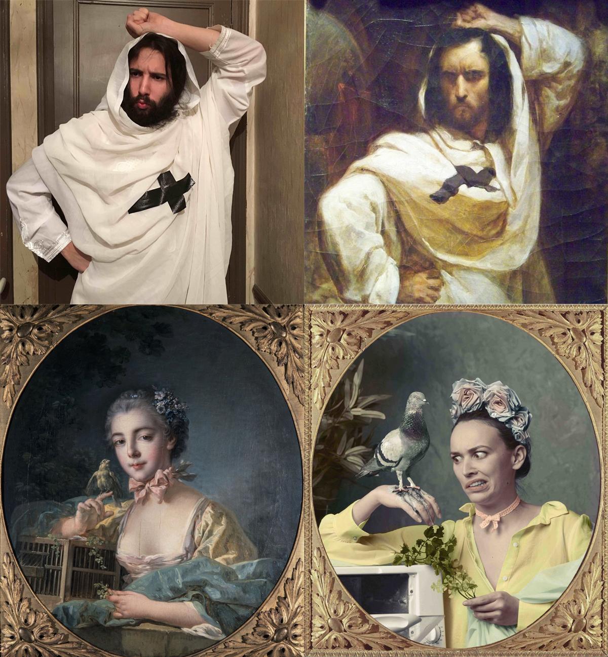 Popular Instagrammers were commissioned to recreate famous works in Parisian museums Popular Instagrammers were commissioned to recreate famous works in Parisian museums