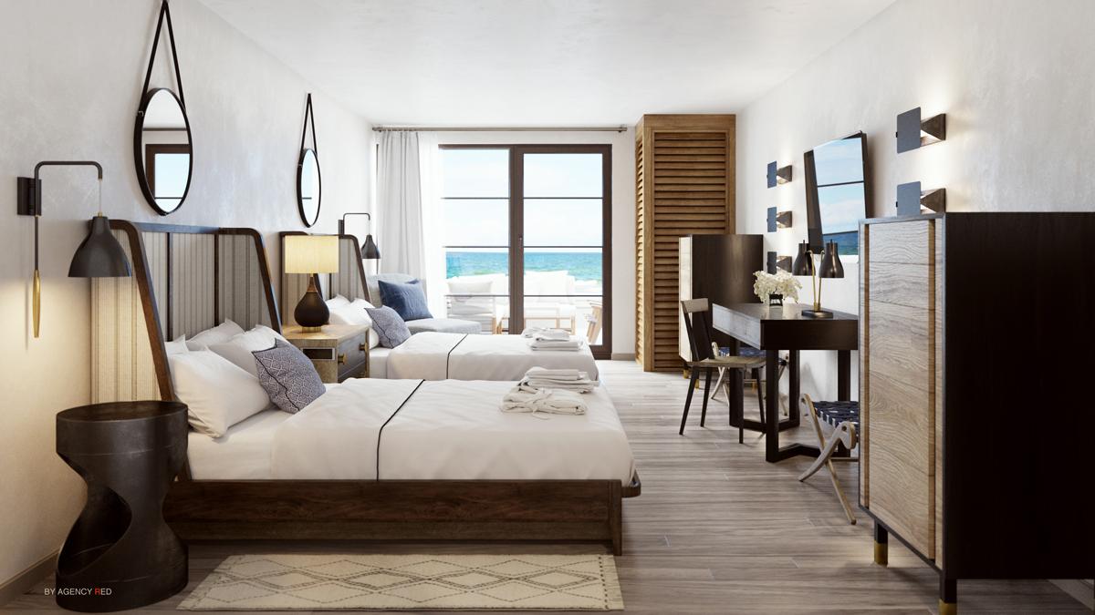 Phase one enhancements include a new beach club, 38 new luxury guestrooms and upgrades to the remaining 71 rooms / Agency Red/ Gurney's Resort & Spa