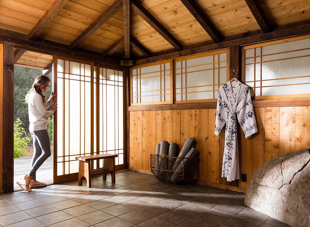 Branded yoga matts and yukatas are all part of the plan to leverage the Golden Door name and boost business