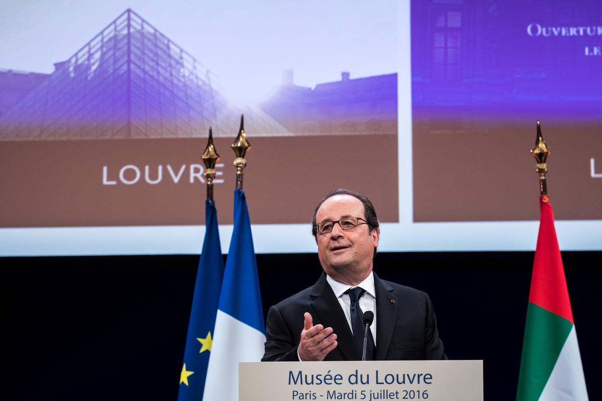 French President François Hollande was on-hand for the unveiling