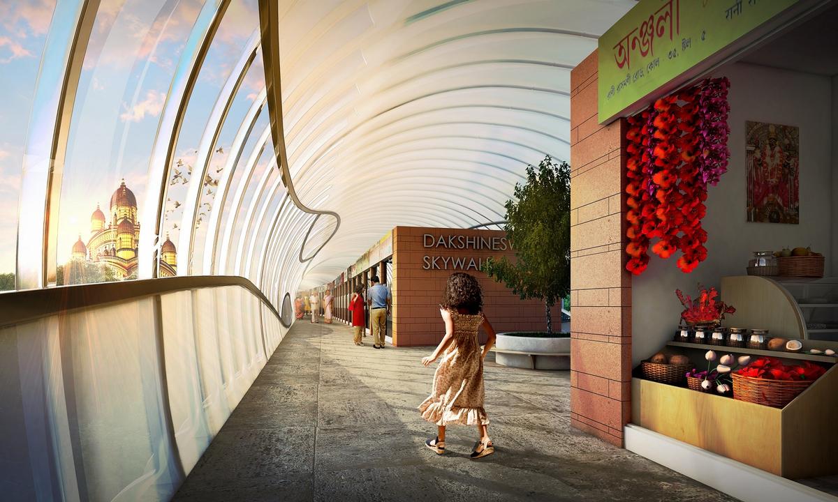 Shops for 200 retailers will line the walkway / Design Forum International