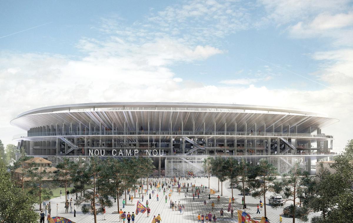 Amenities usually found indoors will be brought onto an outdoor concourse / FC Barcelona