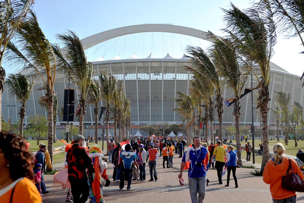 The handball arena built for the Rio 2016 Olympics was a temporary structure, which became four schools / Sabelo Mngoma / PA