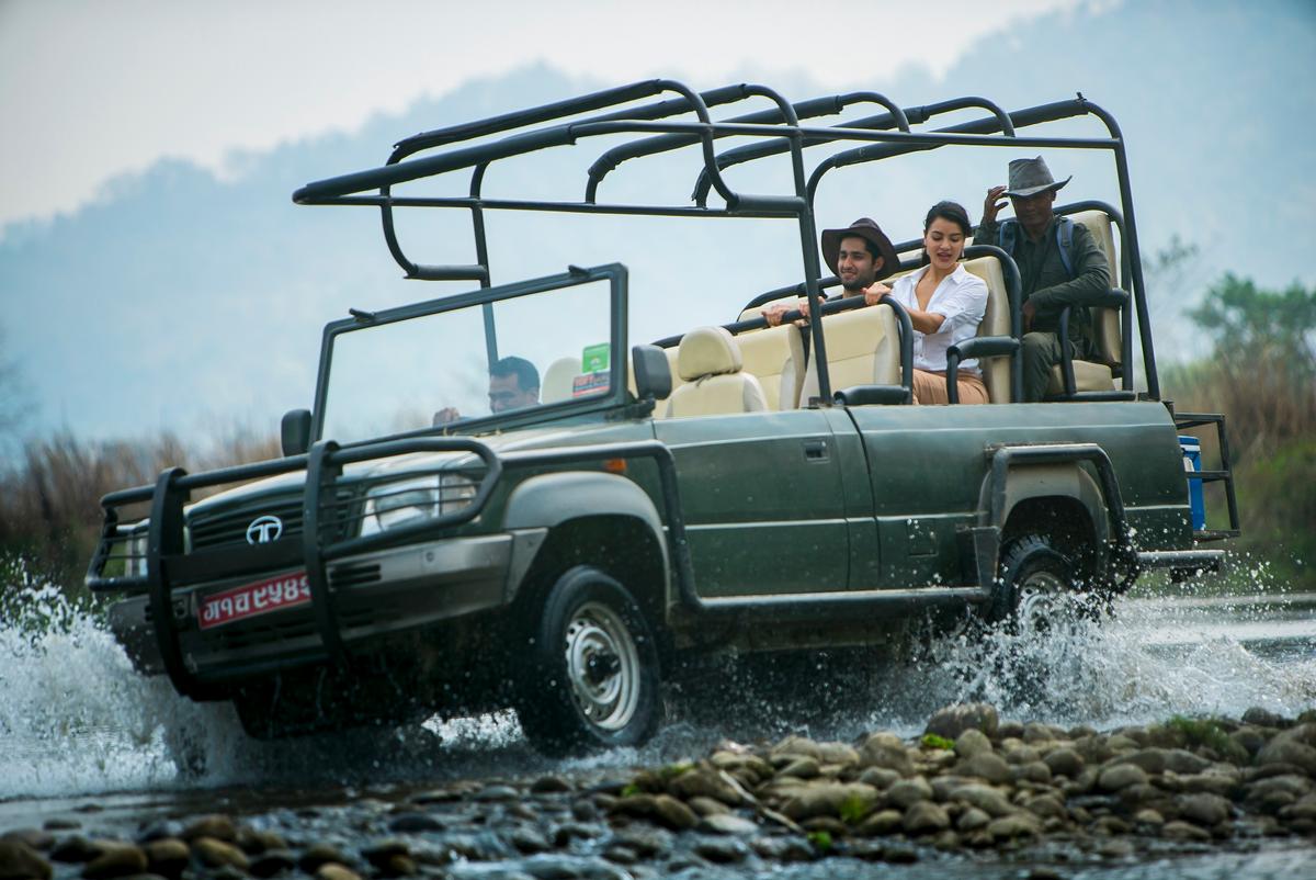 Guests can explore the national park by jeep / Taj Safari