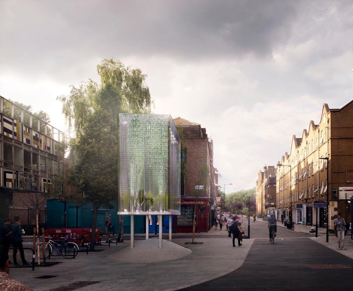 An elevated forest will offer a place of serenity to observe passers-by / MINI Living An elevated forest will offer a place of serenity to observe passers-by / MINI Living