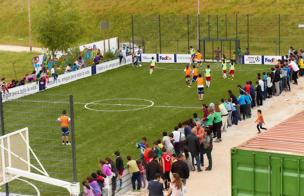 The pitch in Cañada Real, Spain, is now used by over 200 participants 
