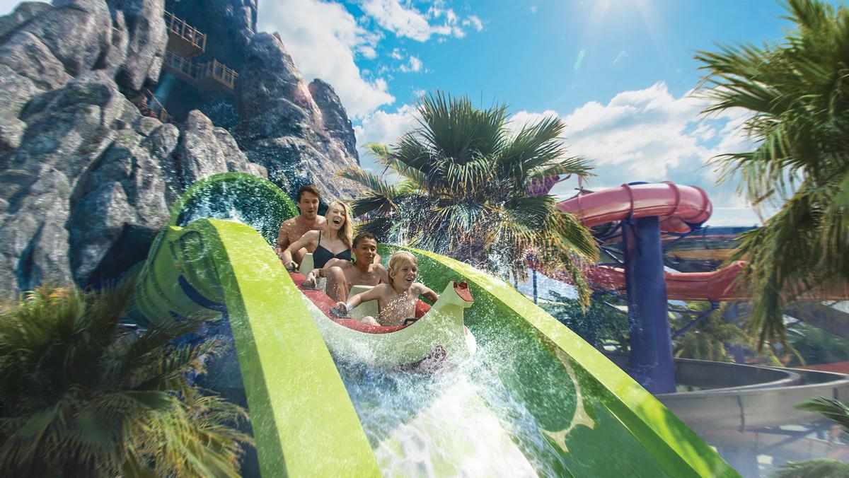 Krakatau Aqua Coaster at the upcoming Volcano Bay, Universal Studios Orlando Krakatau Aqua Coaster at the upcoming Volcano Bay, Universal Studios Orlando