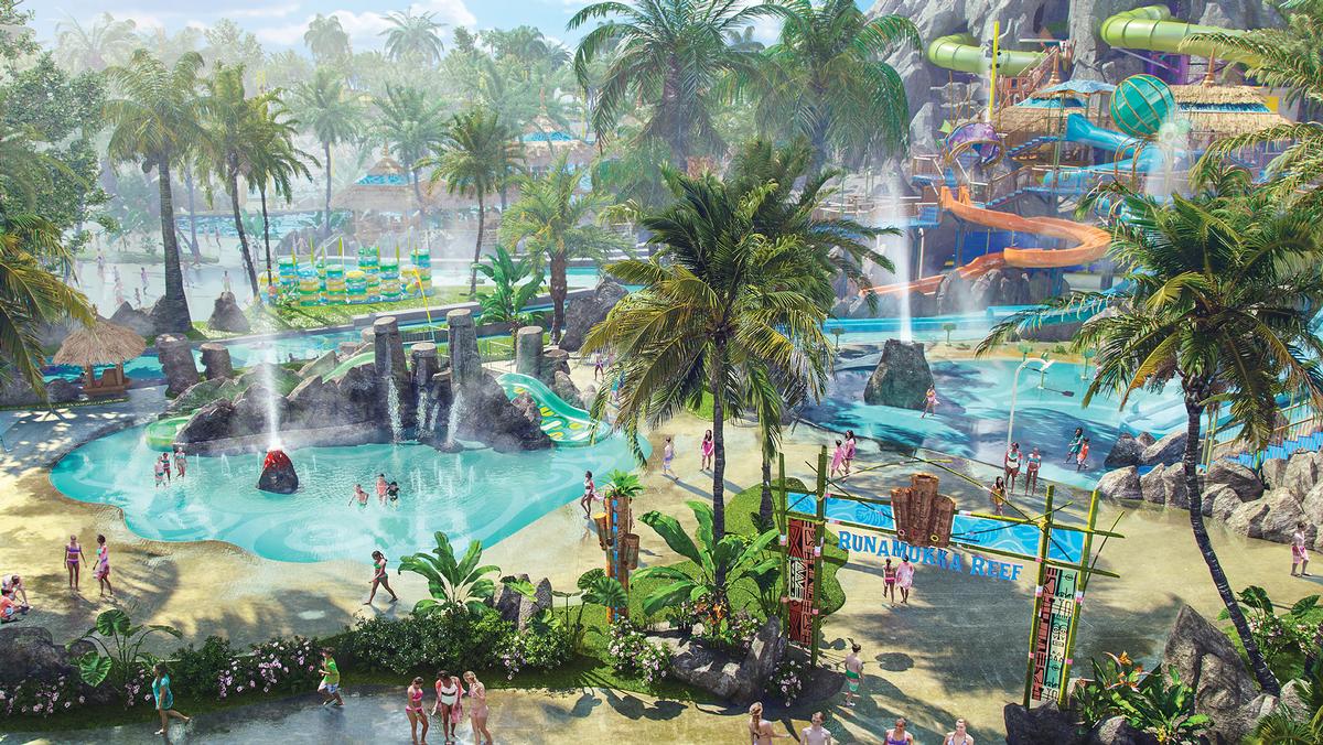 Runamukka Reef at the upcoming Volcano Bay, Universal Studios Orlando Runamukka Reef at the upcoming Volcano Bay, Universal Studios Orlando