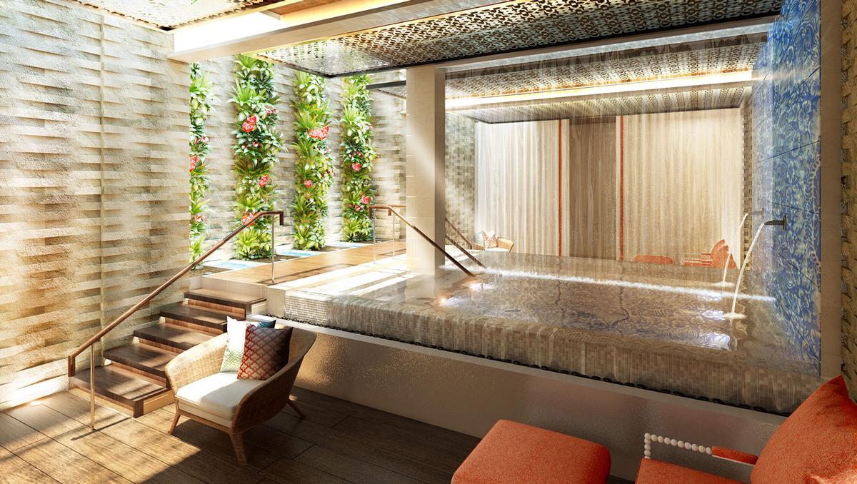 Seafire includes an 8,500sq ft (794sq m) spa with seven treatment rooms and a Turkish hammam
