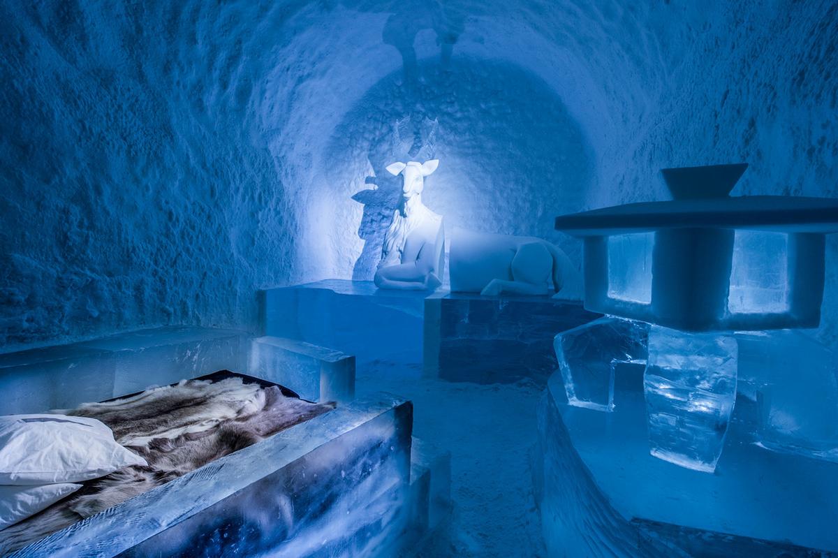 The Icehotel is located 200km from the Arctic Circle / Icehotel