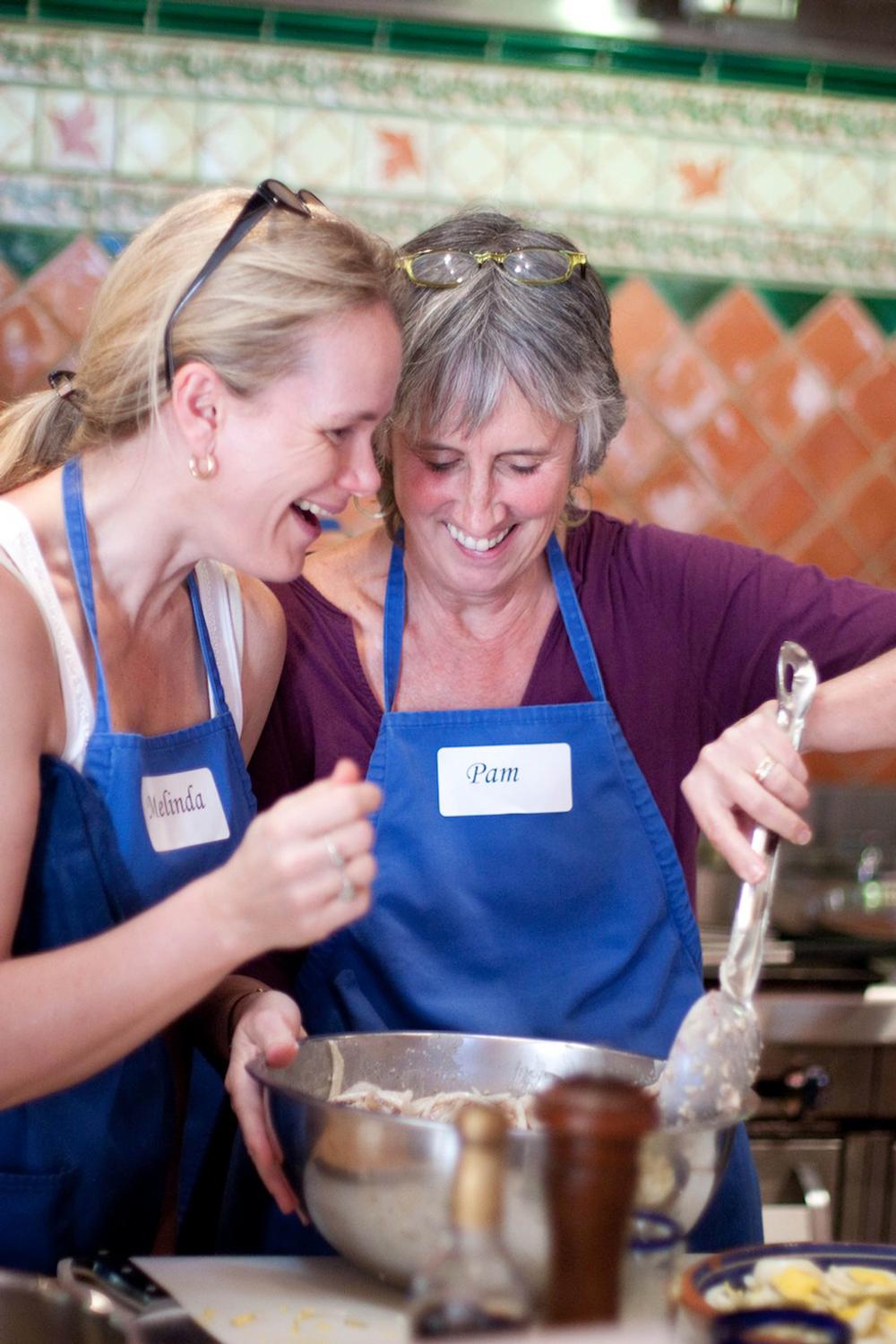 Guests can take classes at the cookery school with executive chef Denise Roa