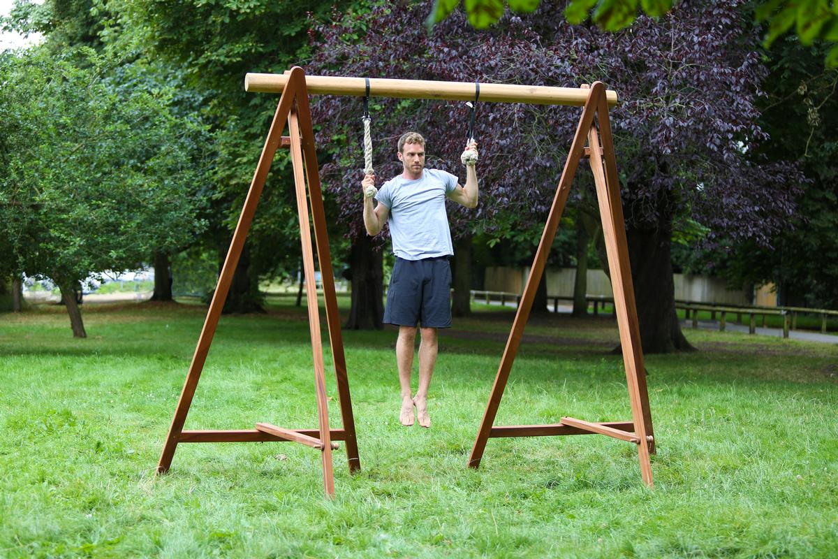 In addition to its biophilic interiors, Biofit has also developed its own range of nature-focused exercise equipment, using materials such as timber, cotton and rope / Biofit
