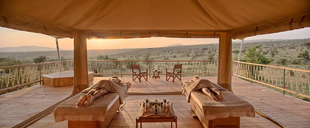 Companies like Bushtops Camps offer open-air treatments in 
dramatic surroundings