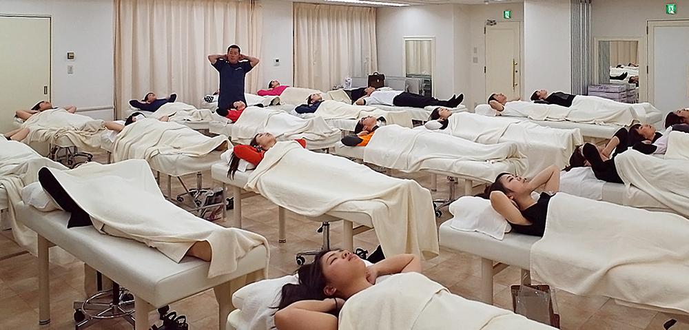 At Tokyo’s Japan Shiatsu College students take 2,145 hours of classes as part of a three-year course