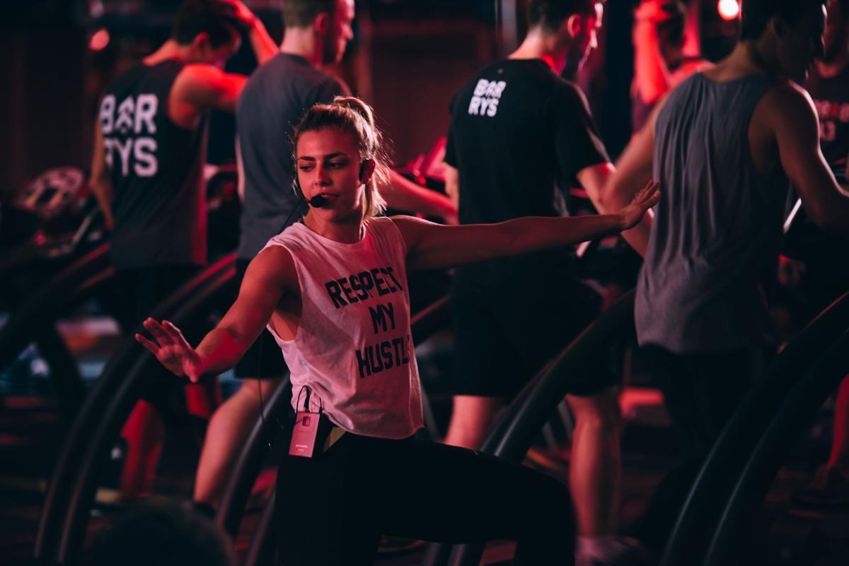 Barry’s Bootcamp offers customers hour-long cardiovascular and strength workouts 