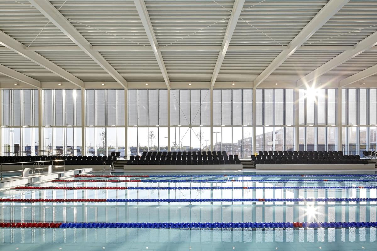 The pool at FaulknerBrowns' Hebburn Central facility, which will be discussed at the conference / Hufton + Crow