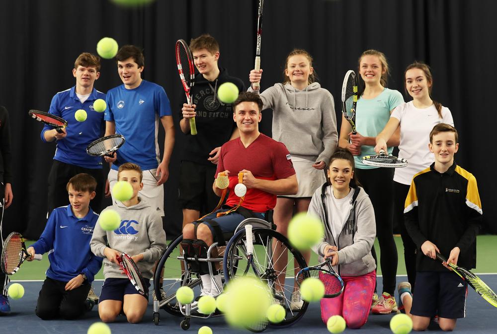 World wheelchair tennis number one Gordon Reid helped launch the indoor court funding initiative