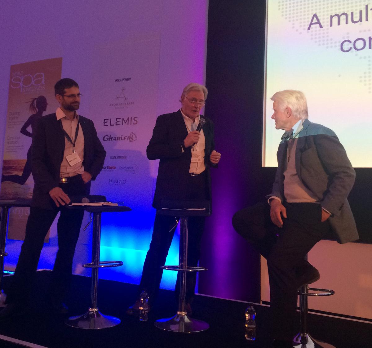 Ben Gill, Professor Terry Stevens and Steve Nygren discuss wellness communities at the World Spa & Wellness Conference in London earlier this week 