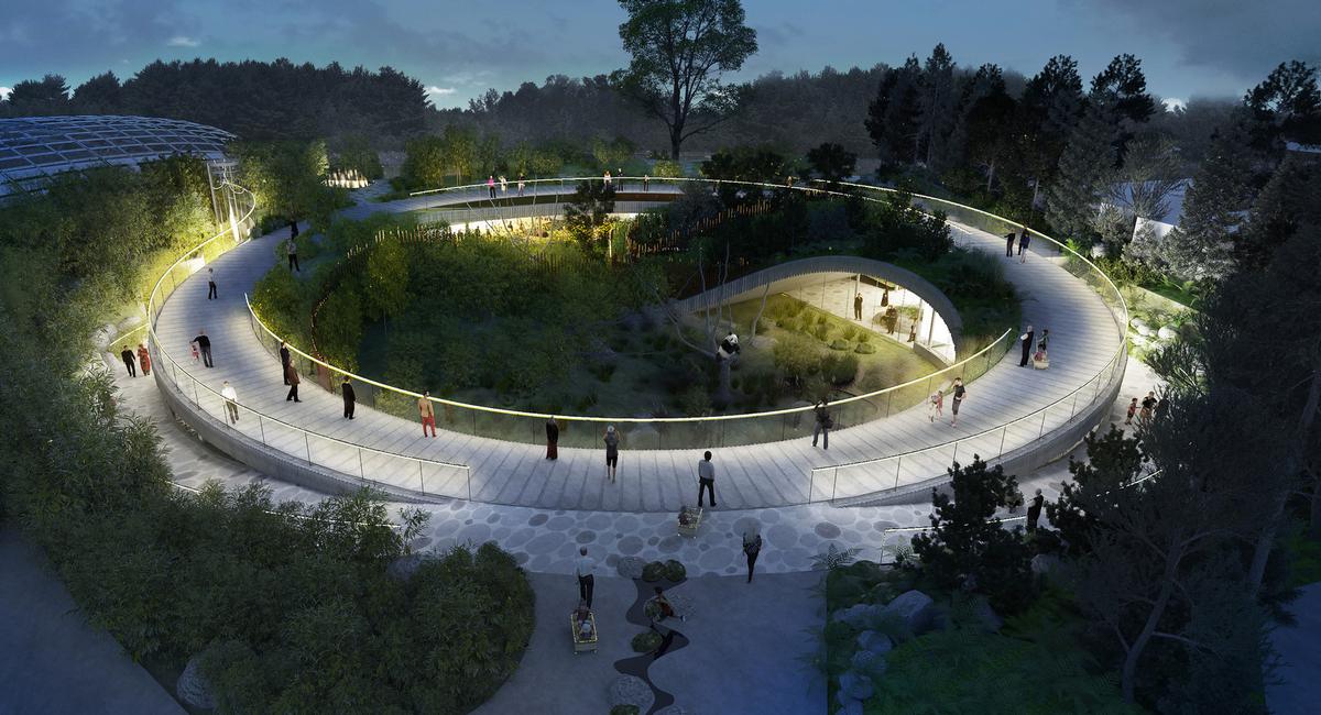 The new exhibit will house two giant pandas that China has offered to Denmark / Bjarke Ingels Group