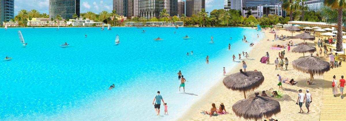 The lagoon will be at the heart of Wynn's development masterplan