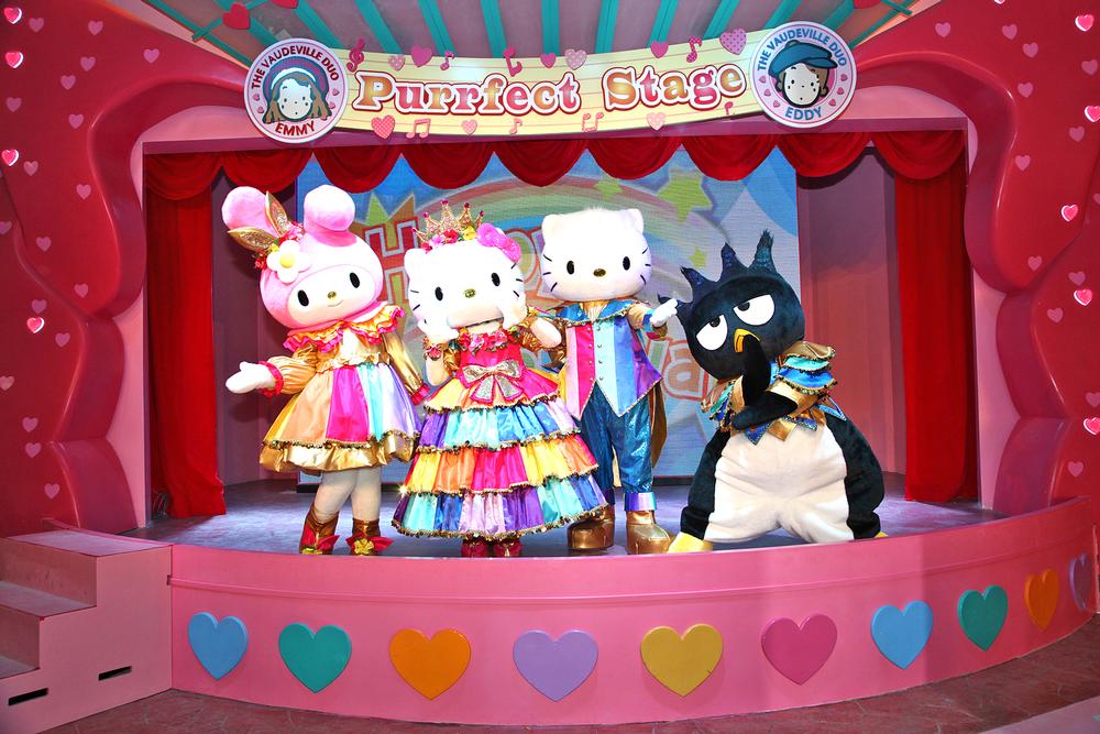 Throughout the day, shows are performed on the Purrfect Stage