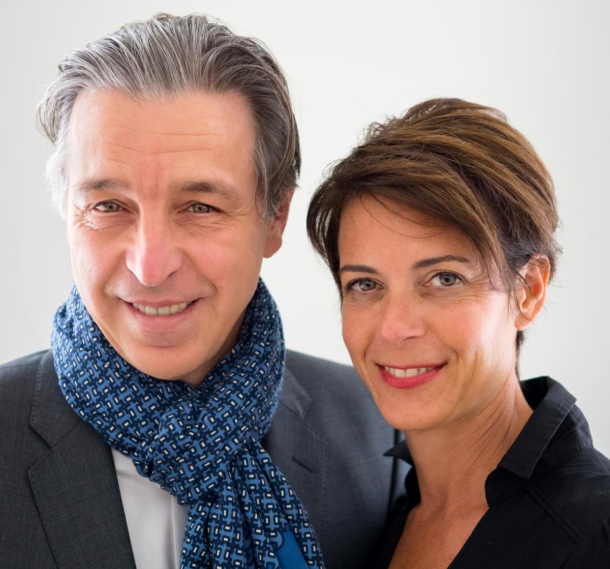 Biologique Recherche chair Rupert Schmid (left) and Wellness for Cancer executive director Julie Bach will help bring treatments for those affected by cancer to more than 70 countries worldwide. / 